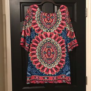 Pink owl dress size small